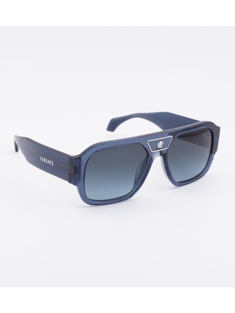 Versace VE4508U 5538V1 Sunglasses Blue Aviator Frame, Blue Lenses